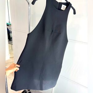 H&M STUDIO Black Wool Blend A-Line Tunic Mini LAYERING Sleeveless dress 8